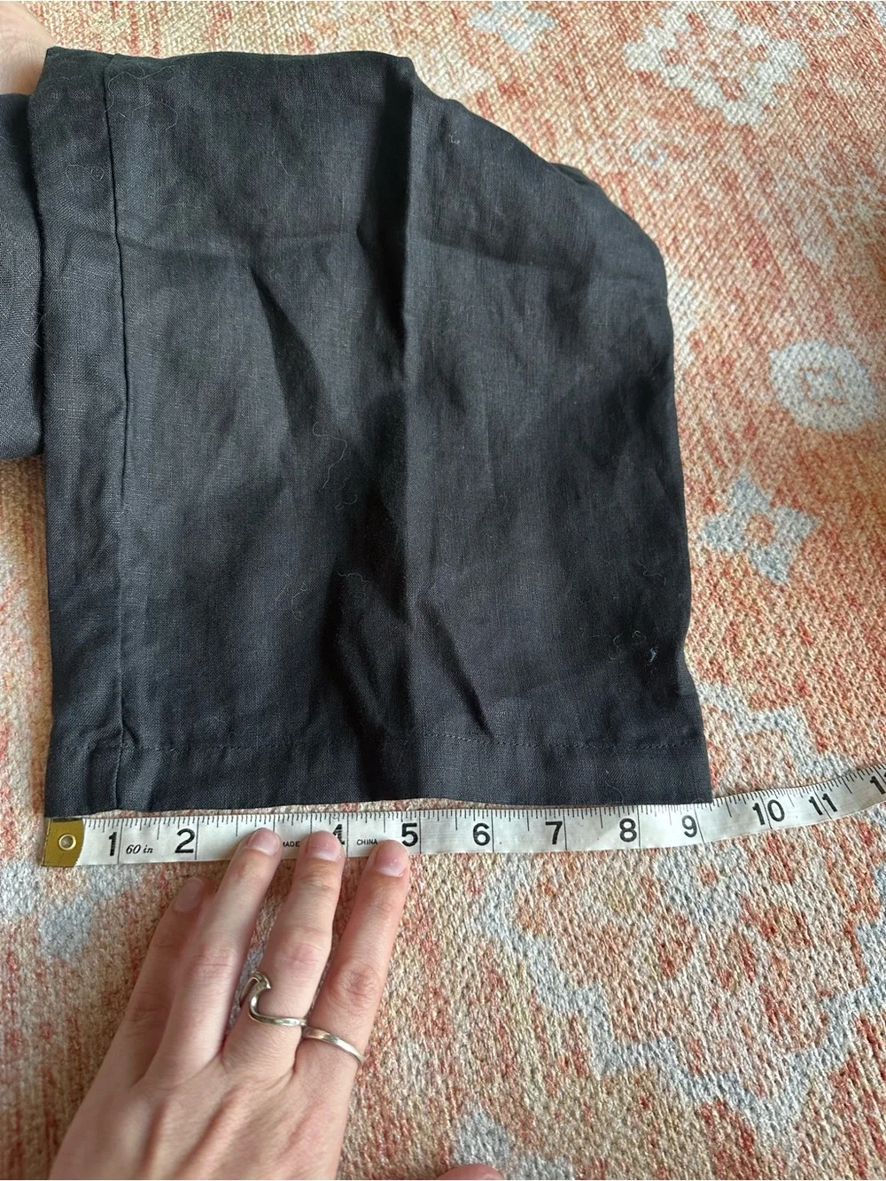 Quince 100% European Linen Pleated Trouser black size 10